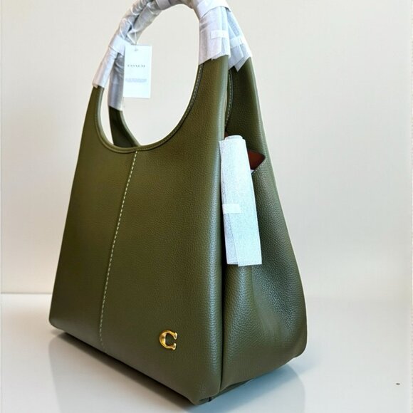 Coach Large Lana Shoulder Bag Olive Green with Gold Hardware - Picture 4 of 14